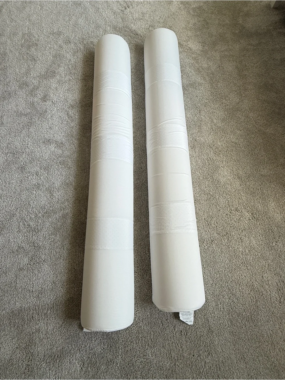 White Toddler Bed Bumpers - 2 Pack